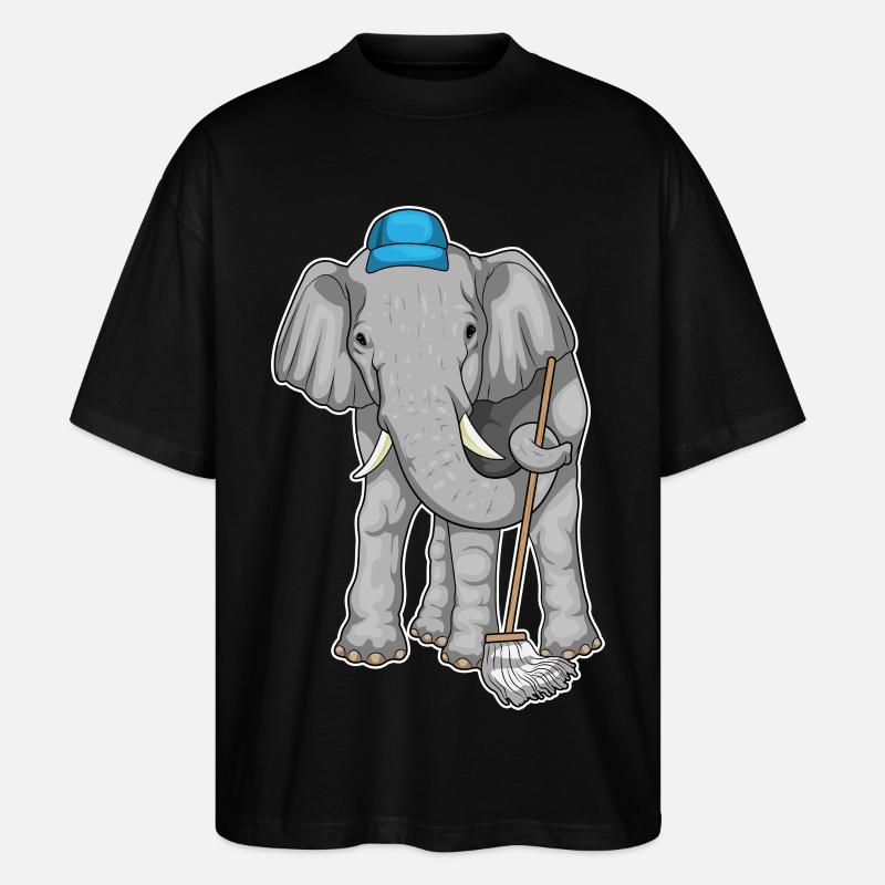 Nettoyant éléphant Vadrouille - T-shirt bio Blaster 2.0 coupe oversize Stanley/Stella Unisexe - noir