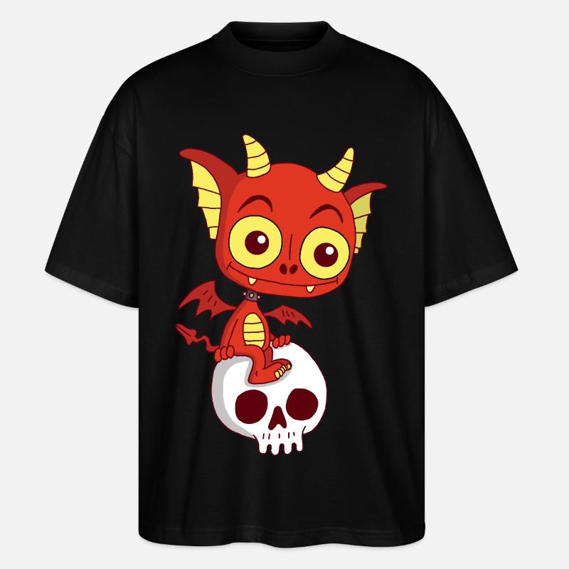 Kleiner Dämon rastet - Stanley/Stella Oversized Unisex Bio T-Shirt Blaster 2.0 - Schwarz