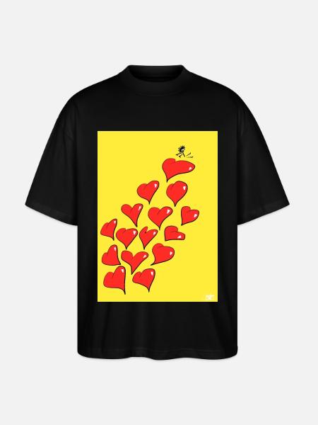 Kuoro on hearts - Stanley/Stella Oversized Unisex Organic T-shirt Blaster 2.0 - black