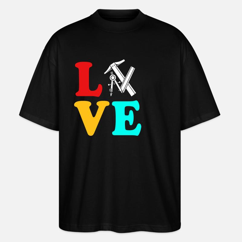 Architekt Architektur - Stanley/Stella Oversized Unisex Bio T-Shirt Blaster 2.0 - Schwarz
