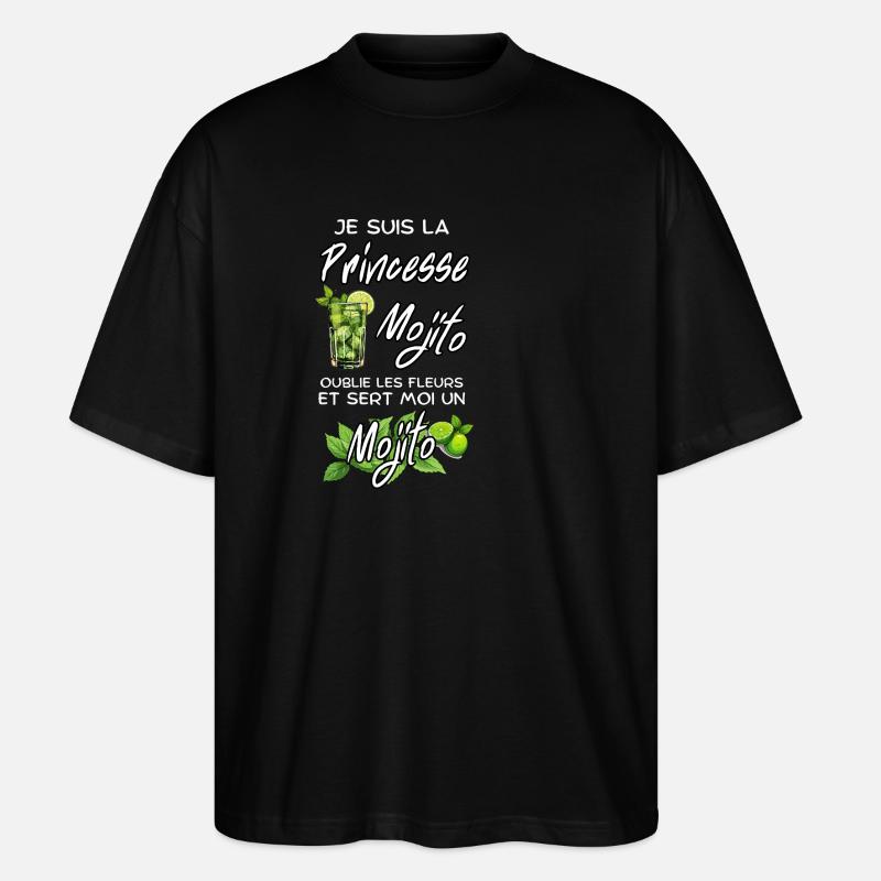 Princesse mojito Humour en vogue - T-shirt bio Blaster 2.0 coupe oversize Stanley/Stella Unisexe - noir