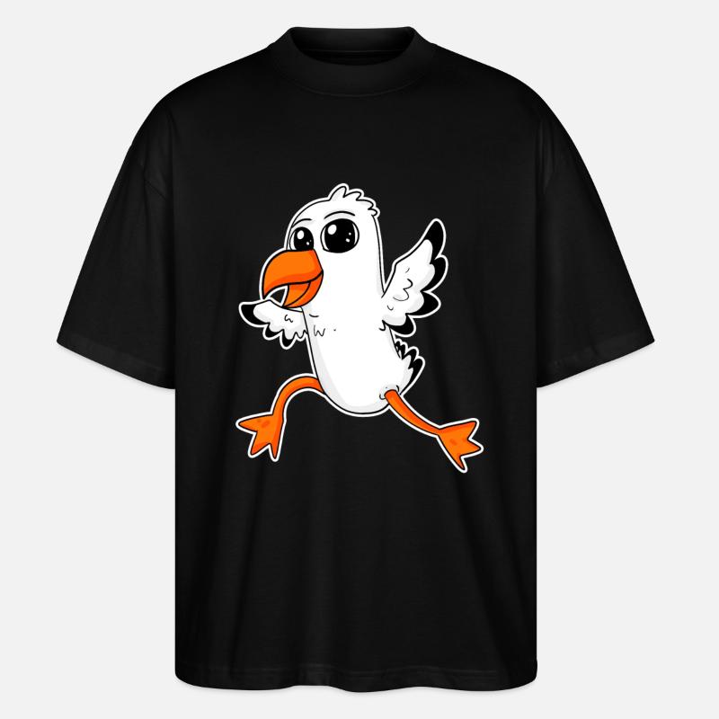 Süße Möwe - Stanley/Stella Oversized Unisex Bio T-Shirt Blaster 2.0 - Schwarz
