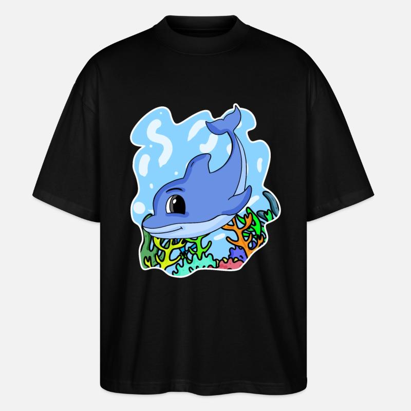 Delfin - Stanley/Stella Oversized Unisex Bio T-Shirt Blaster 2.0 - Schwarz