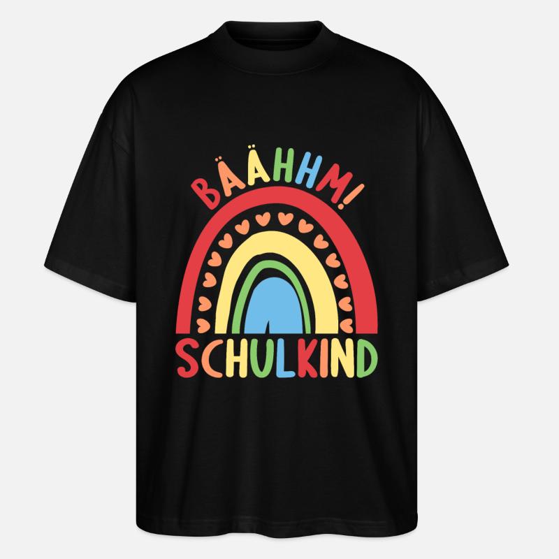 Rainbow Schulanfang 2022 Schulkind 2022 - Stanley/Stella Oversized Unisex Bio T-Shirt Blaster 2.0 - Schwarz