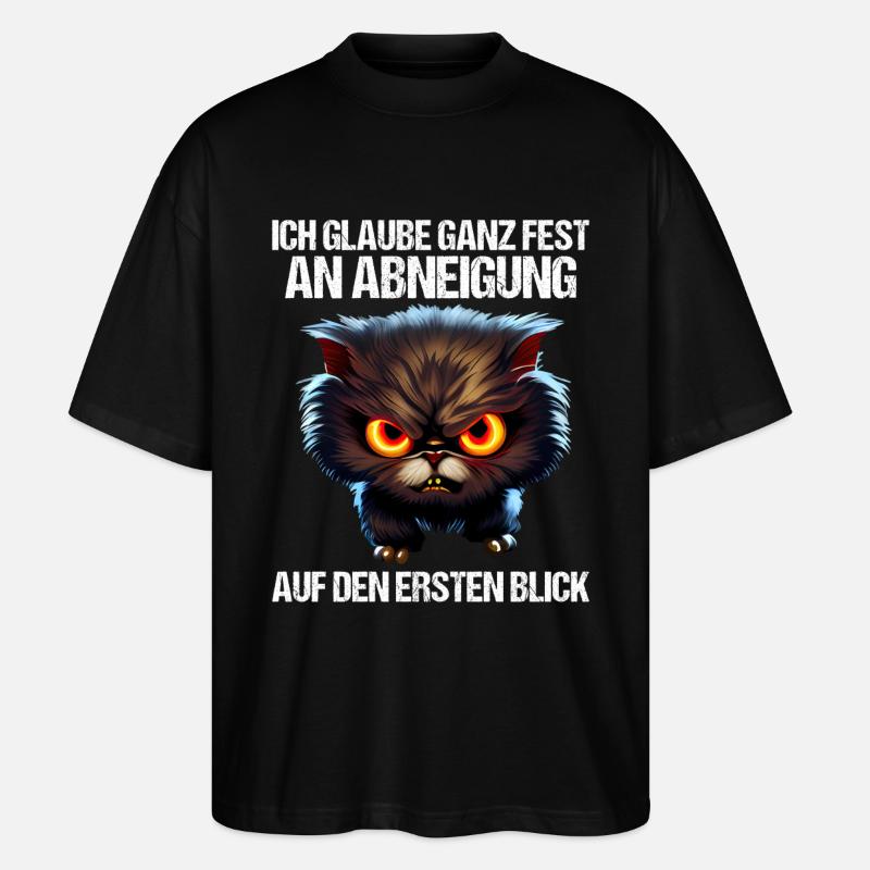 Katze Kätzchen Katzenhalter Katzen Sarkasmus - Stanley/Stella Oversized Unisex Bio T-Shirt Blaster 2.0 - Schwarz