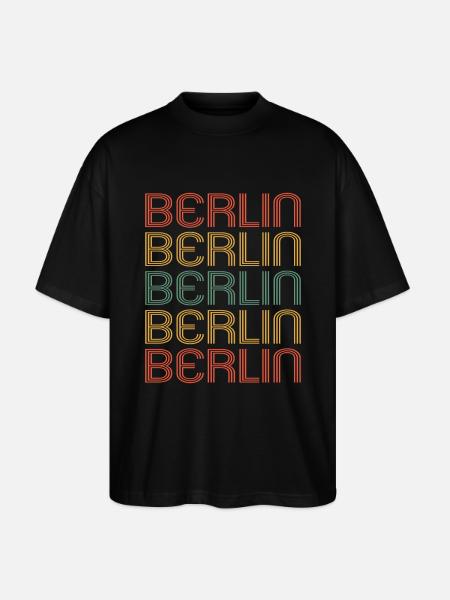 Berlin Berlinerin Berlin City Berlin - Stanley/Stella Oversized Unisex Organic T-shirt Blaster 2.0 - black