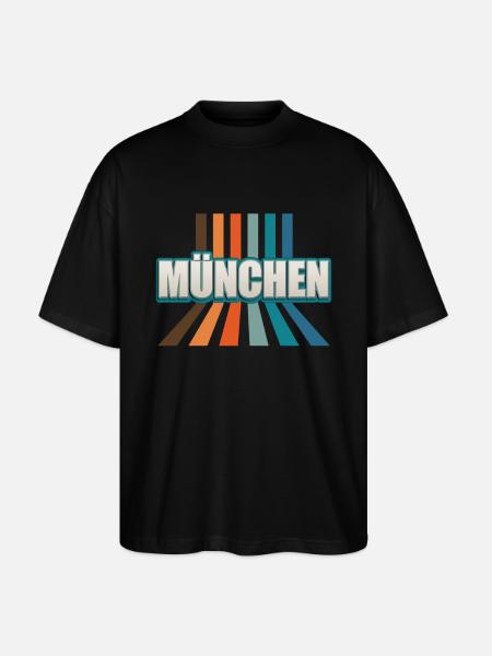 Munich Munich Munich - Stanley/Stella Oversized Unisex Organic T-shirt Blaster 2.0 - black