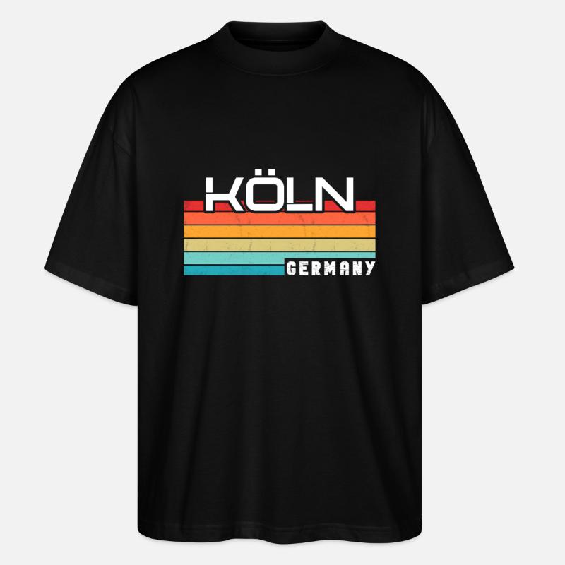 Kölnerin Kölner Köln - Stanley/Stella Oversized Unisex Bio T-Shirt Blaster 2.0 - Schwarz