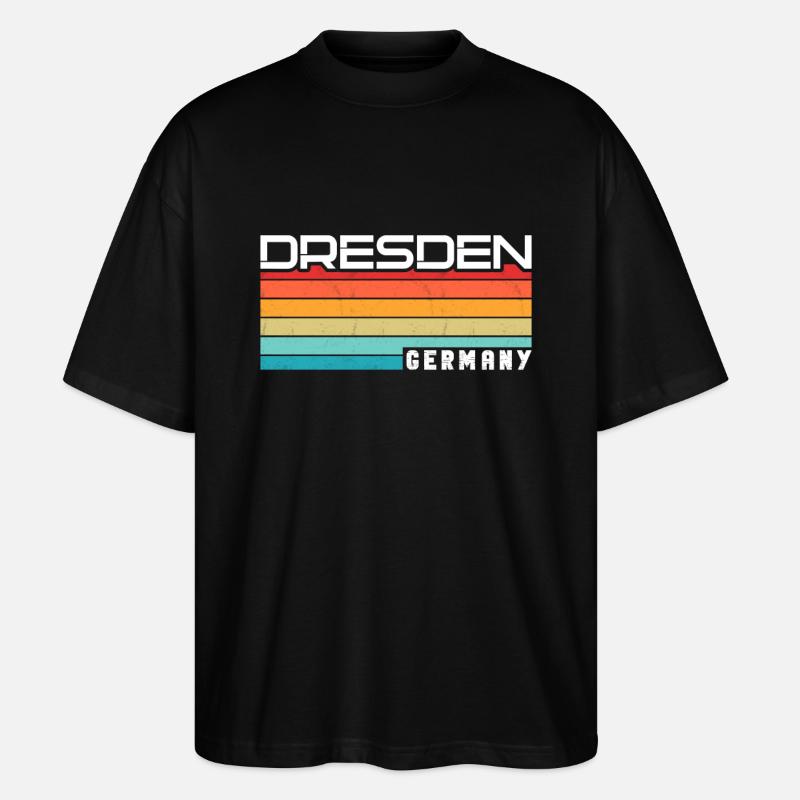 Dresdnerin Dresdner Dresden - Stanley/Stella Oversized Unisex Bio T-Shirt Blaster 2.0 - Schwarz