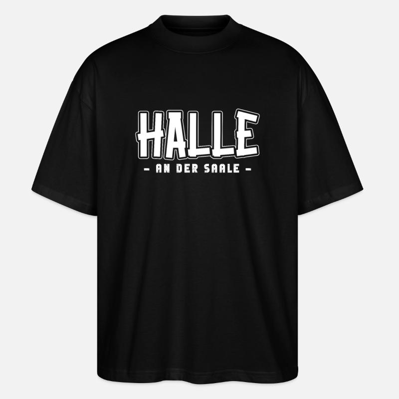 Hallenserin Hallenser Halle - Stanley/Stella Oversized Unisex Bio T-Shirt Blaster 2.0 - Schwarz