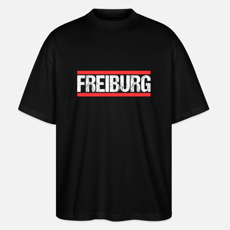 Freiburgerin Freiburger Freiburg - Stanley/Stella Oversized Unisex Bio T-Shirt Blaster 2.0 - Schwarz