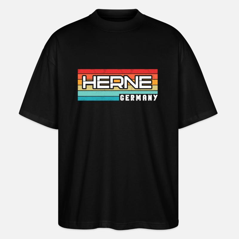 Hernerin Herner Herne - Stanley/Stella Oversized Unisex Bio T-Shirt Blaster 2.0 - Schwarz