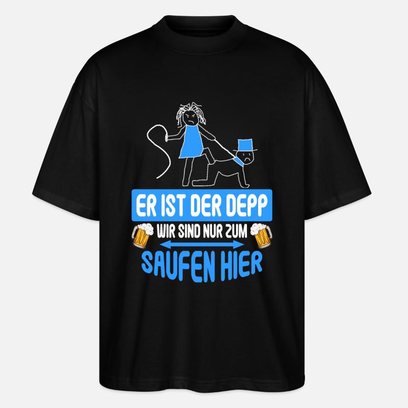 Junggesellenabschied Poltern Polterabend JGA - Stanley/Stella Oversized Unisex Bio T-Shirt Blaster 2.0 - Schwarz