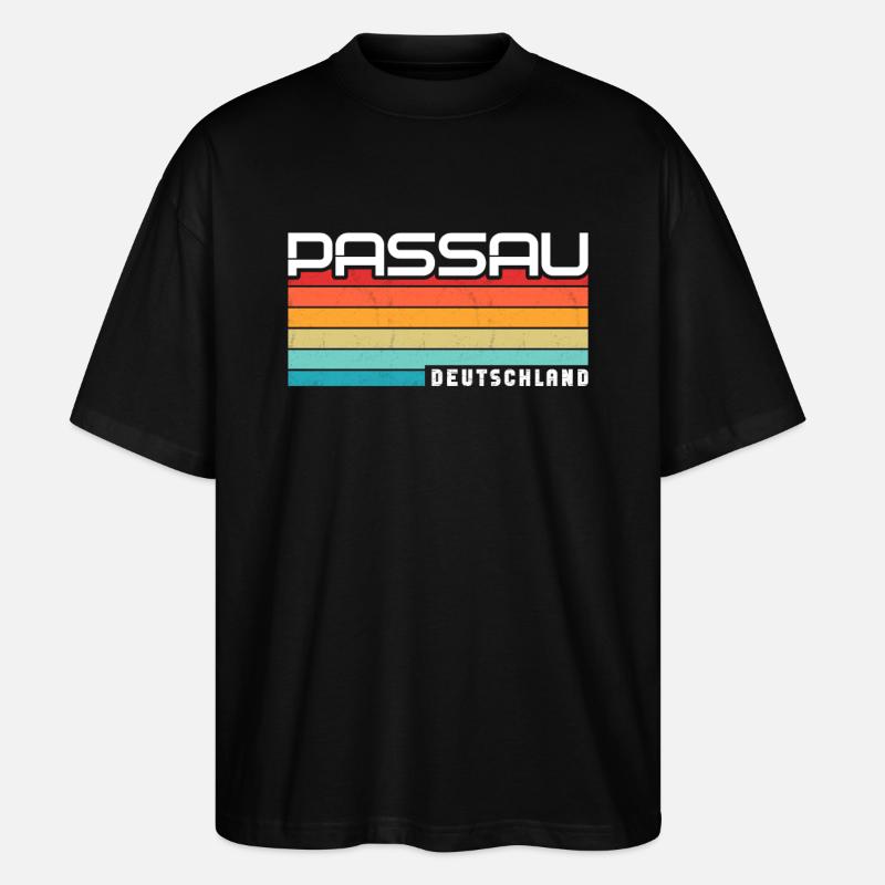 Passauerin Passauer Passau - Stanley/Stella Oversized Unisex Organic T-shirt Blaster 2.0 - black
