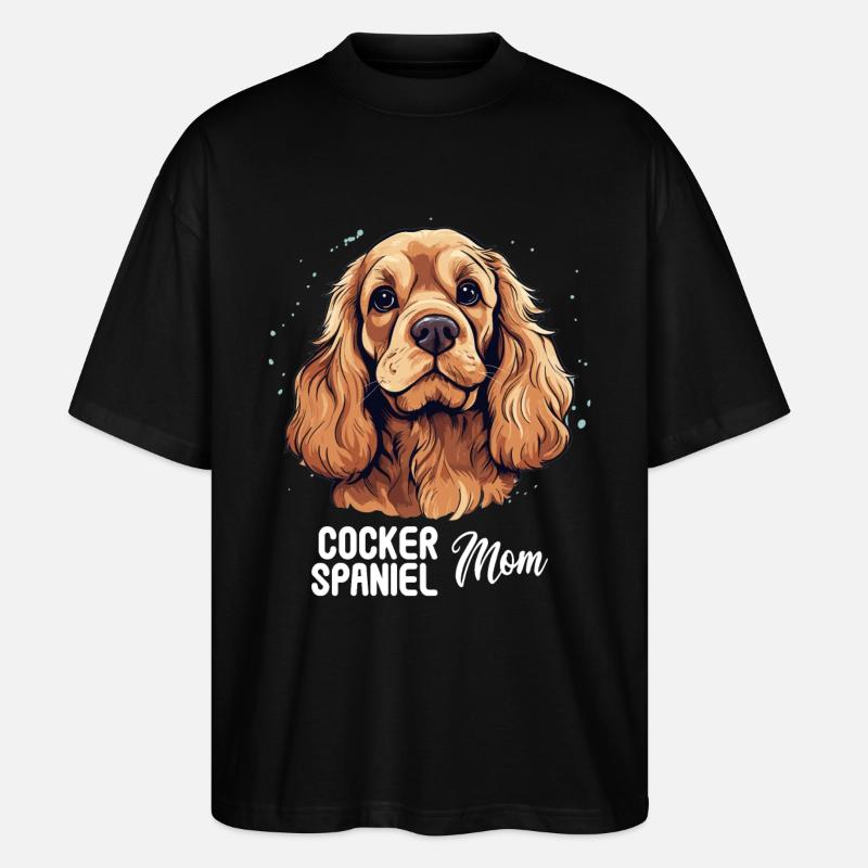 Hund Cocker Spaniel - Stanley/Stella Oversized Unisex Bio T-Shirt Blaster 2.0 - Schwarz