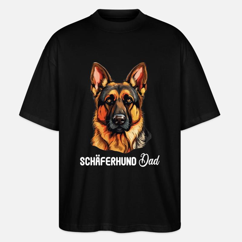 Hund Schäferhund - Stanley/Stella Oversized Unisex Bio T-Shirt Blaster 2.0 - Schwarz