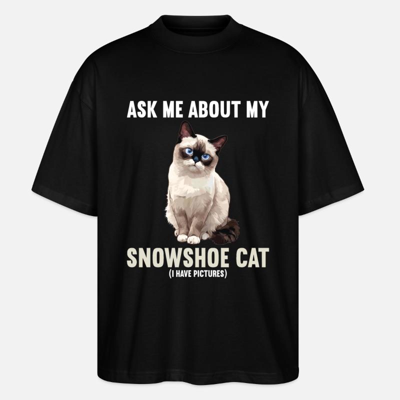 Chaton raquette Chat raquette - T-shirt bio Blaster 2.0 coupe oversize Stanley/Stella Unisexe - noir