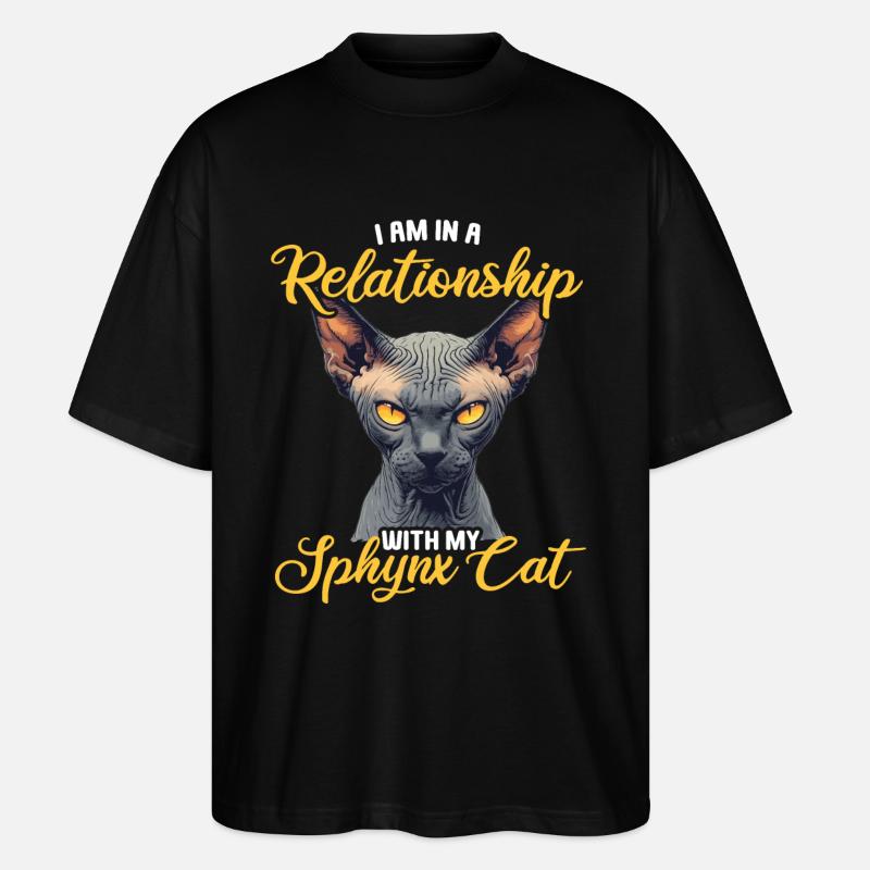 Chaton Sphynx Chat Sphynx - T-shirt bio Blaster 2.0 coupe oversize Stanley/Stella Unisexe - noir