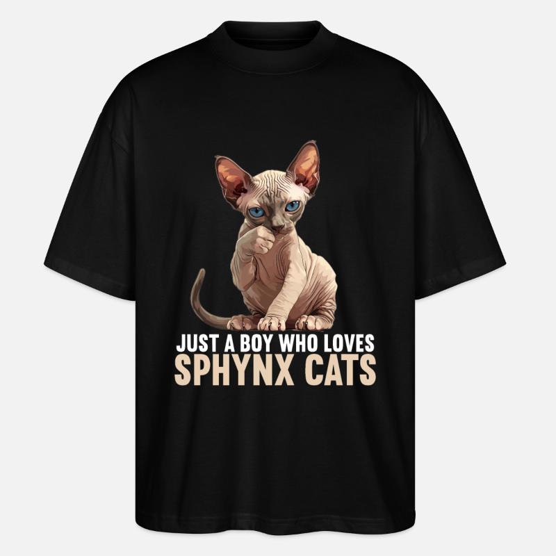 Sphynx Kätzchen Sphynx Katze - Stanley/Stella Oversized Unisex Bio T-Shirt Blaster 2.0 - Schwarz