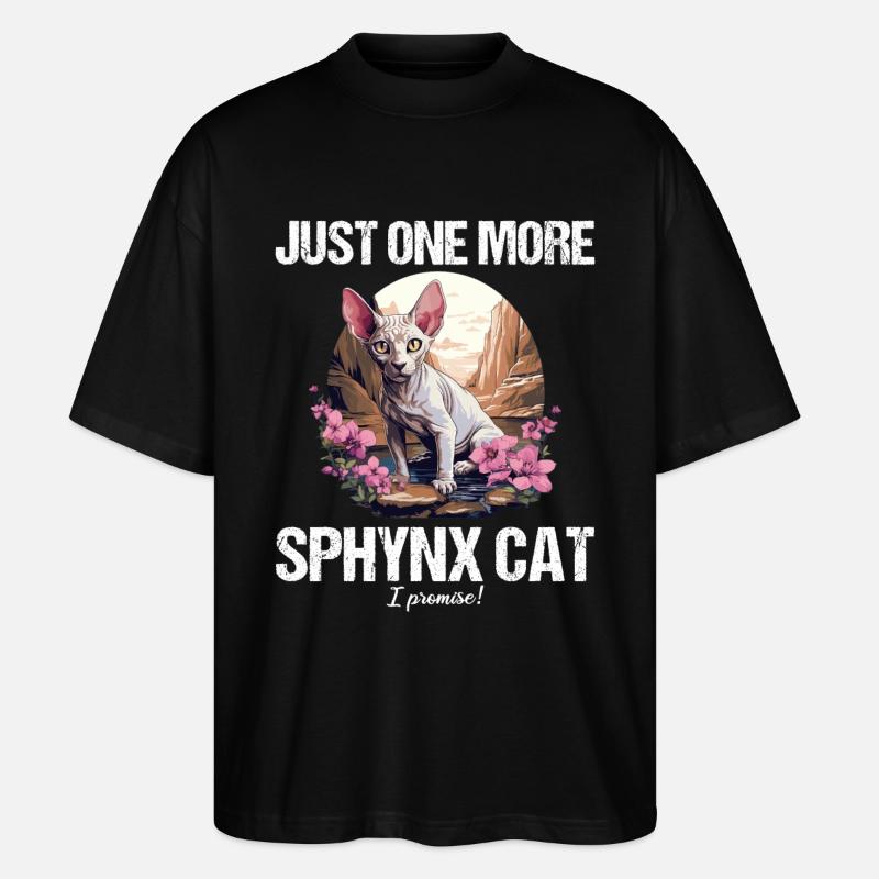 Chaton Sphynx Chat Sphynx - T-shirt bio Blaster 2.0 coupe oversize Stanley/Stella Unisexe - noir
