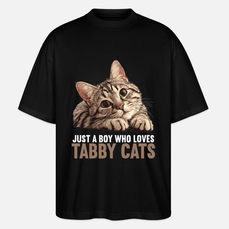 Tabby Kätzchen Tabby Katze - Stanley/Stella Oversized Unisex Bio T-Shirt Blaster 2.0 - Schwarz