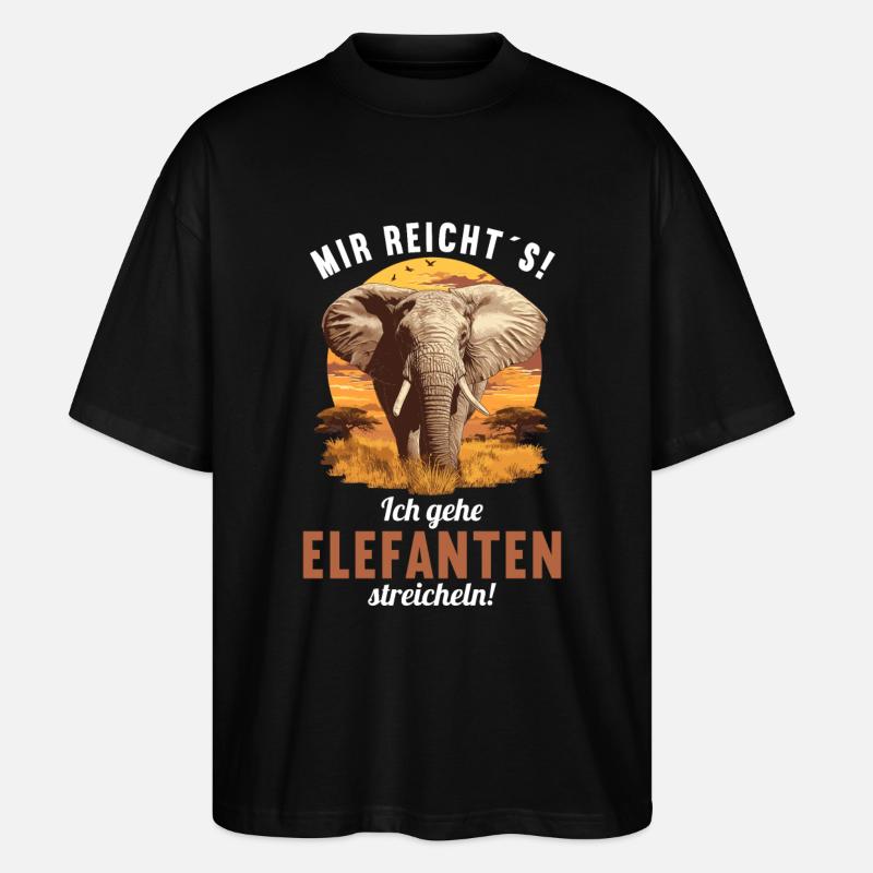 Elephant Elephant - Stanley/Stella Oversized Unisex Organic T-shirt Blaster 2.0 - black