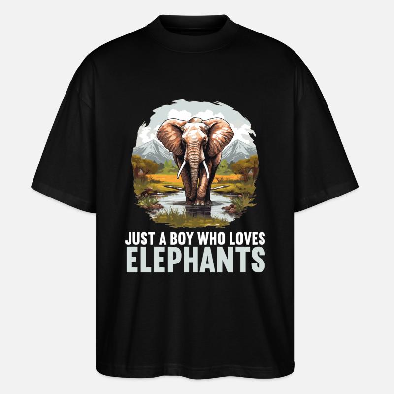 Elephant Elephant - Stanley/Stella Oversized Unisex Organic T-shirt Blaster 2.0 - black