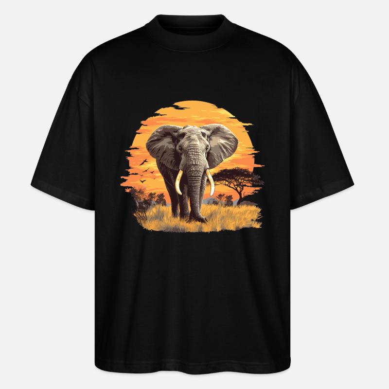 Éléphant Éléphant - T-shirt bio Blaster 2.0 coupe oversize Stanley/Stella Unisexe - noir