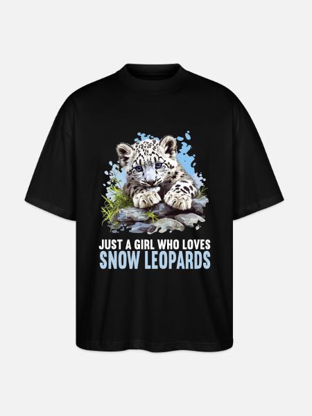 Snow Leopard Schneeleoparden Schneeleopard - Stanley/Stella Oversized Unisex Organic T-shirt Blaster 2.0 - black