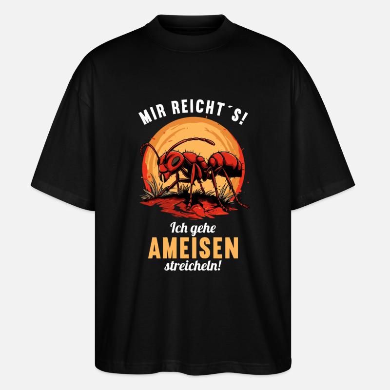 Ant ants ant - Stanley/Stella Oversized Unisex Organic T-shirt Blaster 2.0 - black