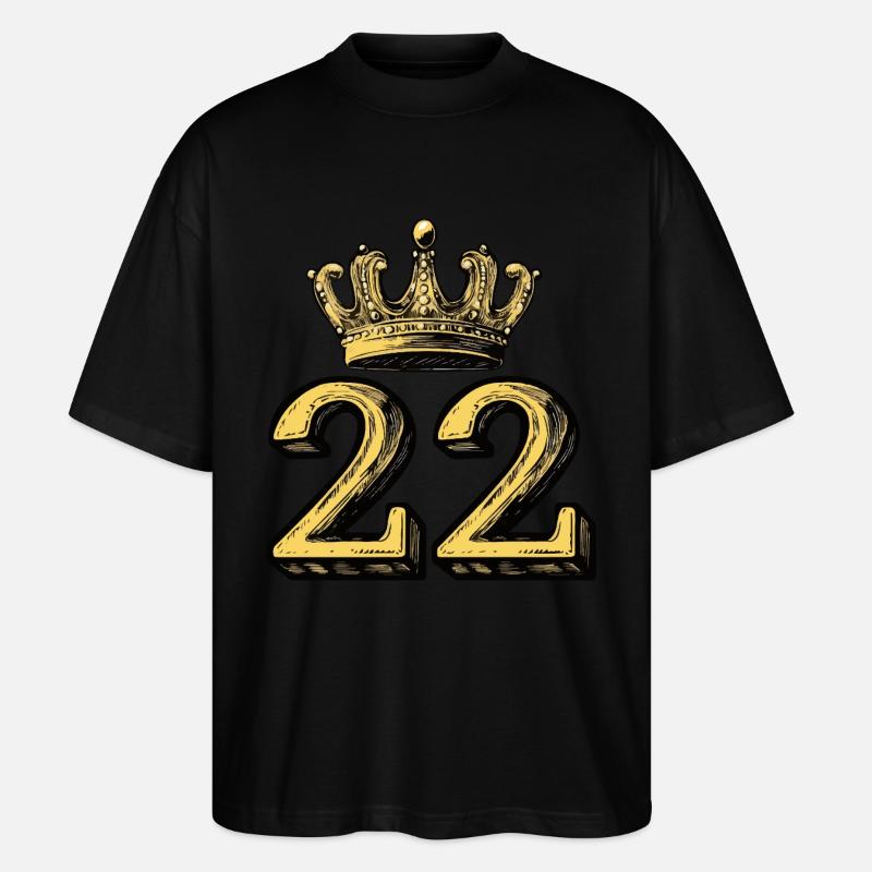 Couronne à 22 chiffres - T-shirt bio Blaster 2.0 coupe oversize Stanley/Stella Unisexe - noir