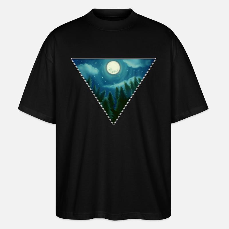 Vollmond - Stanley/Stella Oversized Unisex Bio T-Shirt Blaster 2.0 - Schwarz