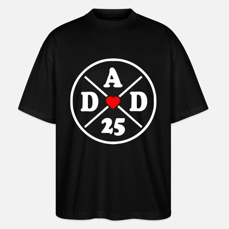 Dad 2025 - Stanley/Stella Oversized Unisex Bio T-Shirt Blaster 2.0 - Schwarz