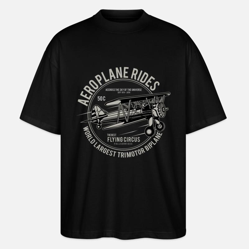 Aeroplane Rides - Stanley/Stella Oversized Unisex Bio T-Shirt Blaster 2.0 - Schwarz