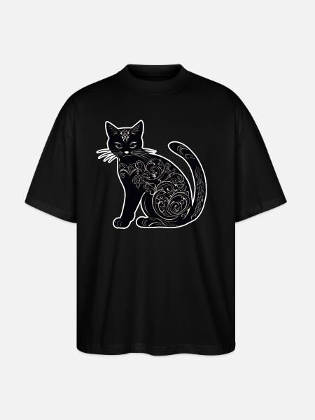 Mystical Black Cat - Stanley/Stella Oversized Unisex Organic T-shirt Blaster 2.0 - black