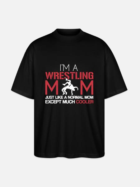 Wrestling Mom Is Cooler - Stanley/Stella Oversized Unisex Organic T-shirt Blaster 2.0 - black