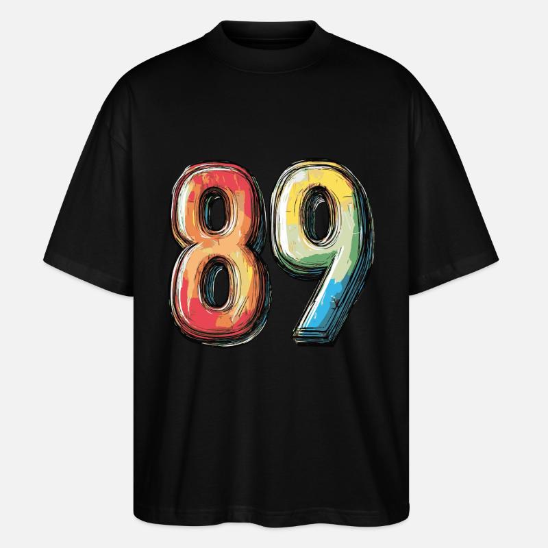 89 Number Comic - Stanley/Stella Oversized Unisex Organic T-shirt Blaster 2.0 - black
