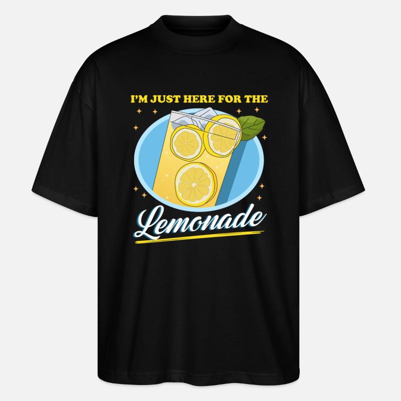 Limonade Zitronen-Limonade Brause Geschenk - Stanley/Stella Oversized Unisex Bio T-Shirt Blaster 2.0 - Schwarz