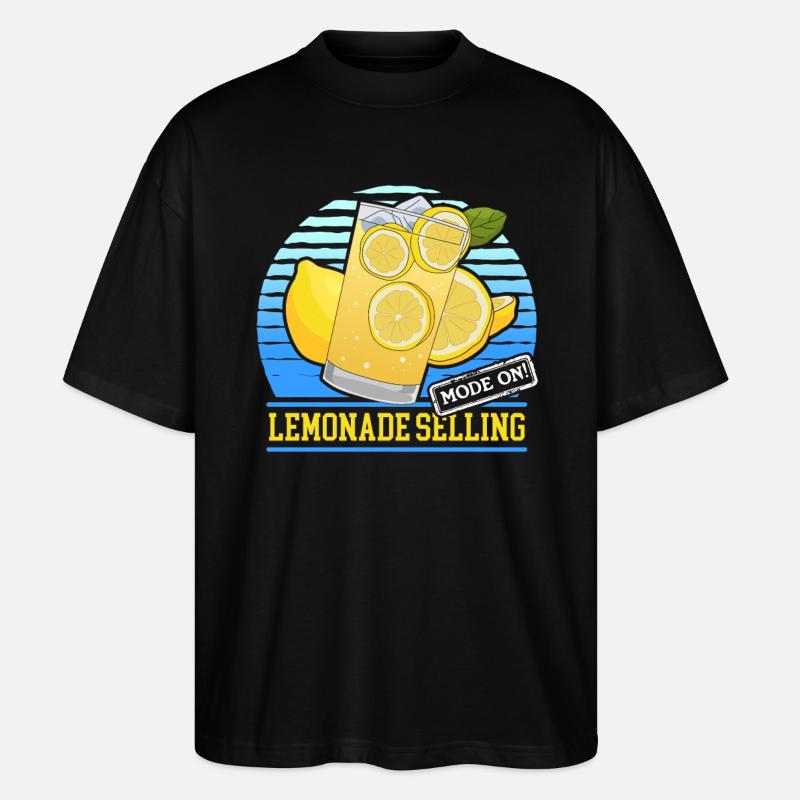 Lemonade Shower | Lemon Lemonade Gift - Stanley/Stella Oversized Unisex Organic T-shirt Blaster 2.0 - black