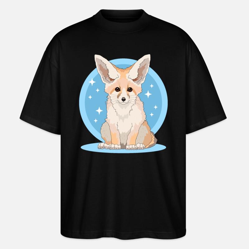 Fennec Renard du désert Cadeaux - T-shirt bio Blaster 2.0 coupe oversize Stanley/Stella Unisexe - noir