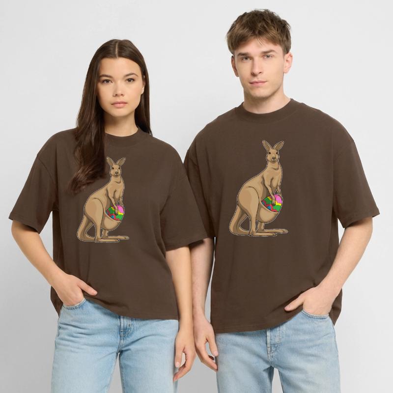 Kangaroo Easter Easter Egg Stanley/Stella Oversized Unisex Organic T-shirt Blaster 2.0
