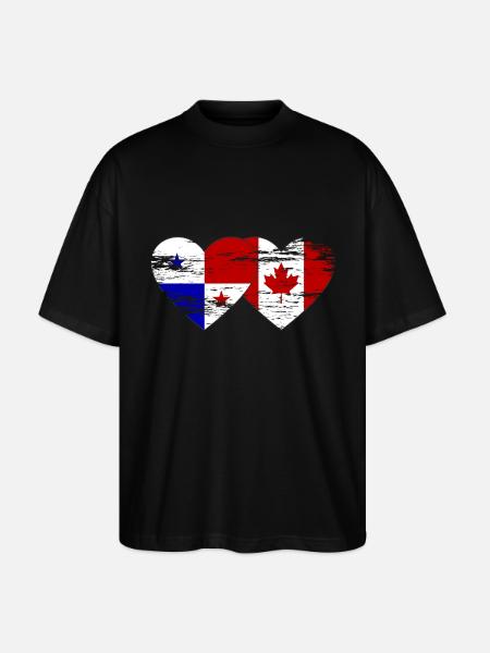 Drapeau du Panama Canada utilisé - T-shirt bio Blaster 2.0 coupe oversize Stanley/Stella Unisexe - noir
