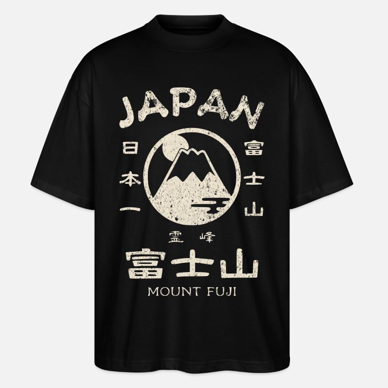 Japan Mount Fuji - Stanley/Stella Oversized Unisex Bio T-Shirt Blaster 2.0 - Schwarz