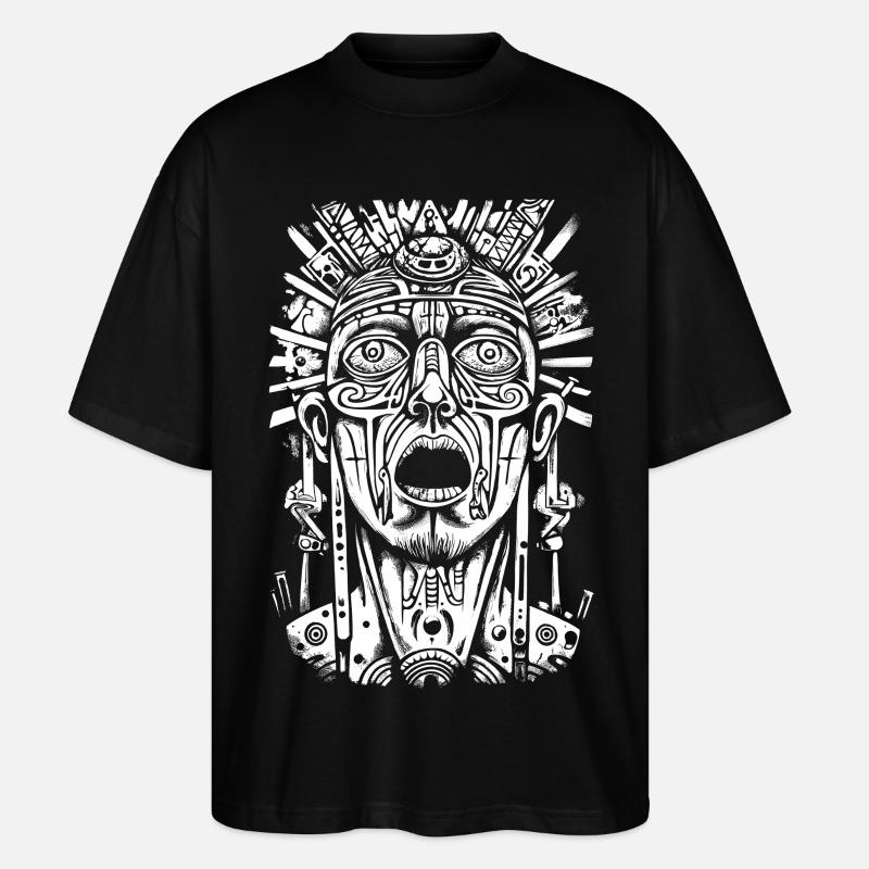 Punk tatouage gothique - T-shirt bio Blaster 2.0 coupe oversize Stanley/Stella Unisexe - noir