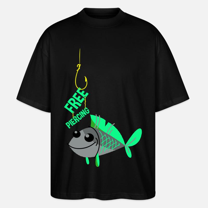 Free piercing - Stanley/Stella Oversized Unisex Organic T-shirt Blaster 2.0 - black