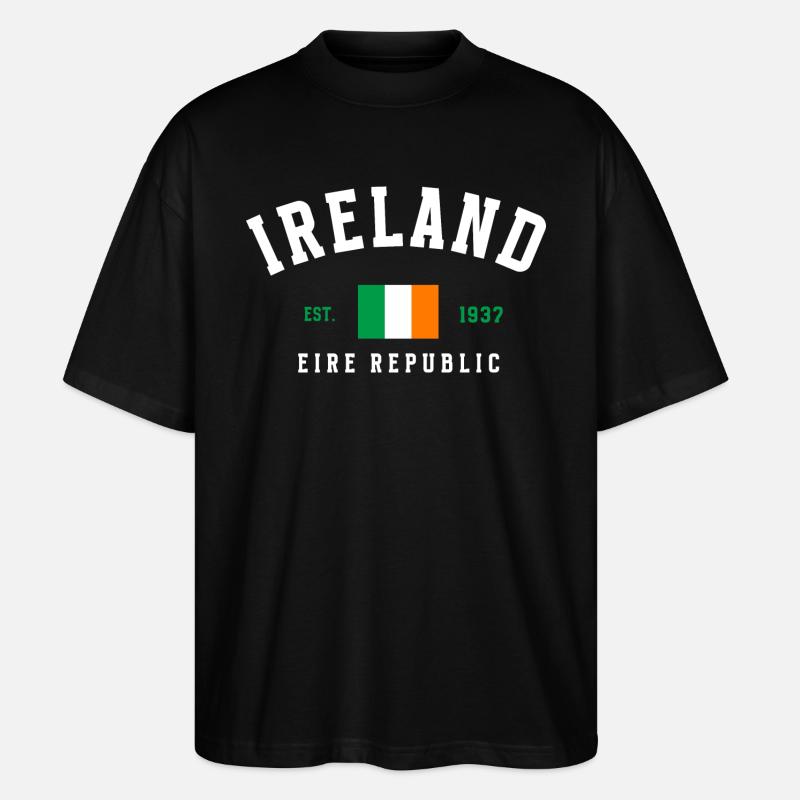 Irlande République Éire - T-shirt bio Blaster 2.0 coupe oversize Stanley/Stella Unisexe - noir