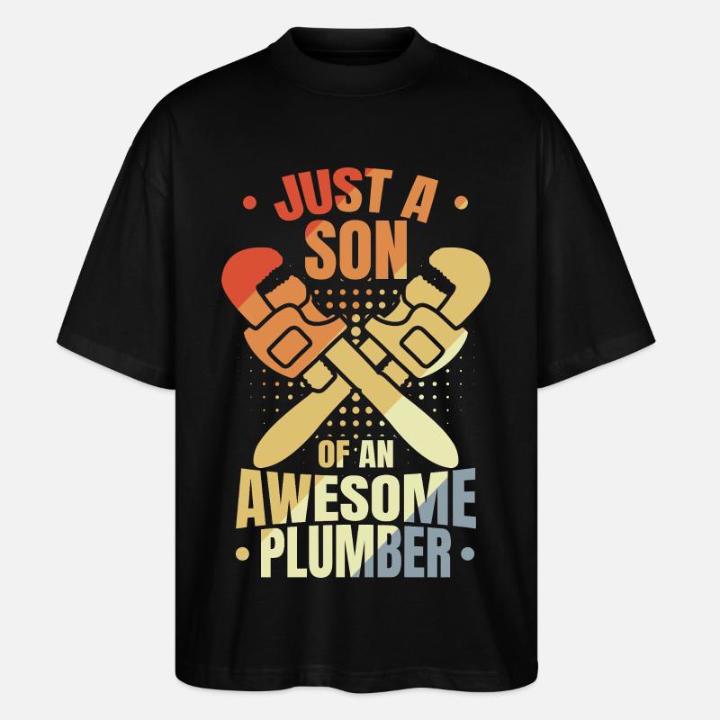 Sohn eines Klempners - Stanley/Stella Oversized Unisex Bio T-Shirt Blaster 2.0 - Schwarz