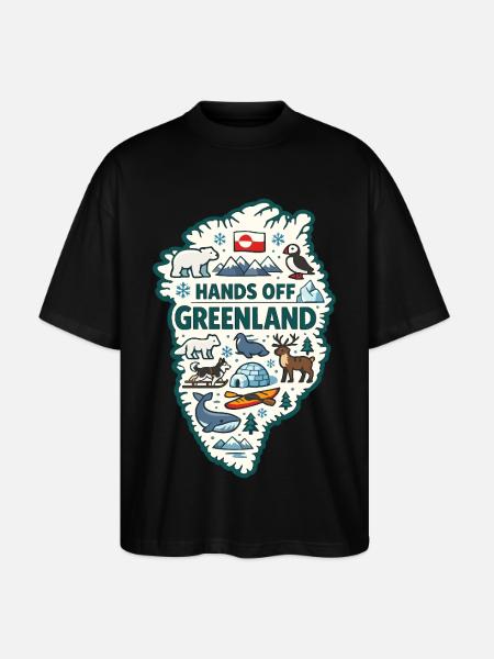 Hænderne væk fra Grønland Europa Solidaritet - Stanley/Stella Oversize Unisex Øko T-shirt Blaster 2.0 - sort