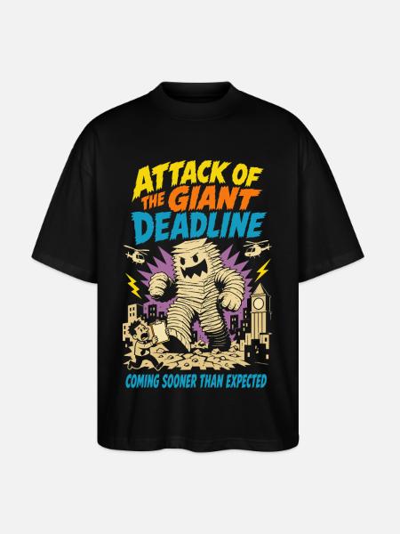 Attack of the gigantic deadline - Stanley/Stella Oversized Unisex Organic T-shirt Blaster 2.0 - black