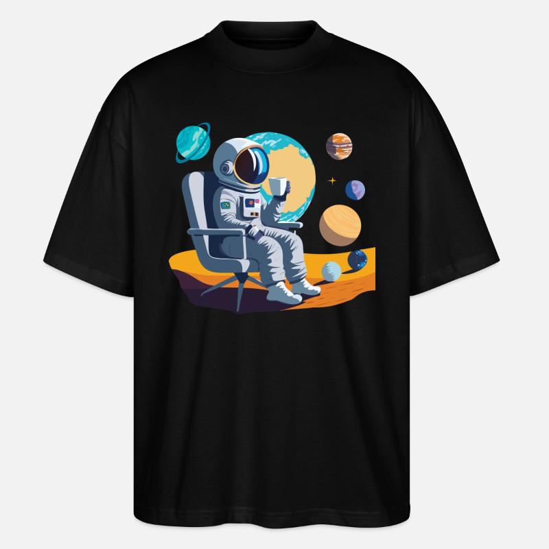 Interstellar Coffee Break - Stanley/Stella Oversized Unisex Organic T-shirt Blaster 2.0 - black